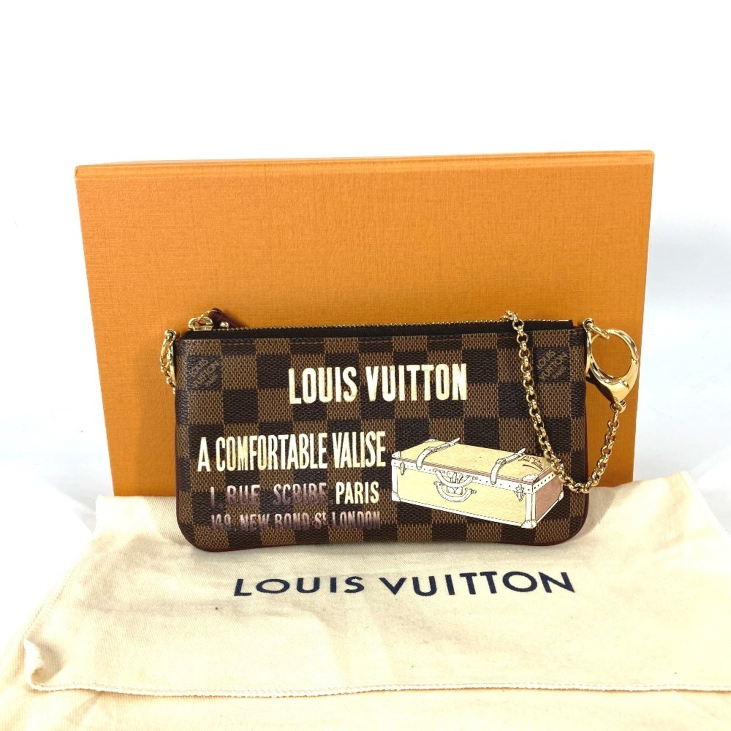 Louis Vuitton Milla, Brown, Canvas, clutch