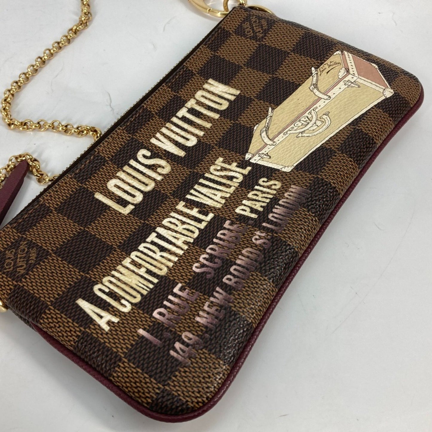 Louis Vuitton Milla, Brown, Canvas, clutch