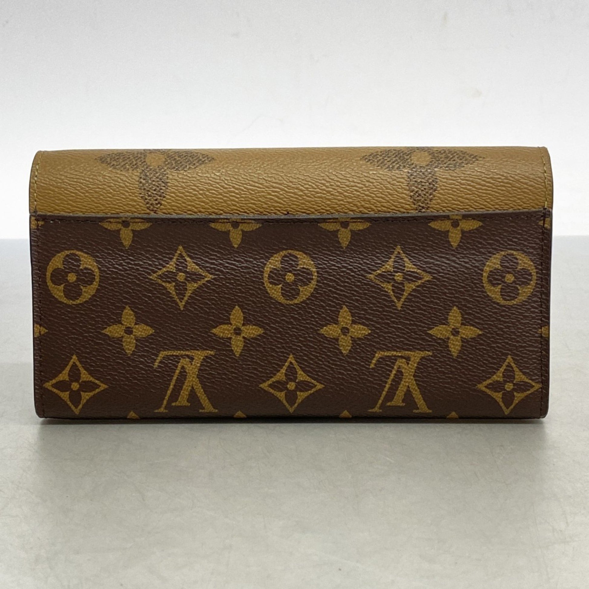 Louis Vuitton Sarah, Brown, Canvas, wallet