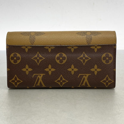 Louis Vuitton Sarah, Brown, Canvas, wallet