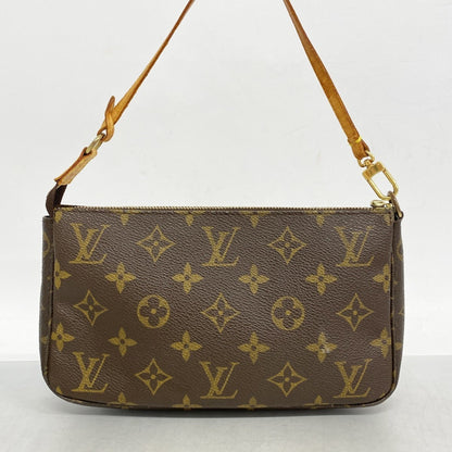 Louis Vuitton Pochette Accessoire, Brown, Canvas, clutch