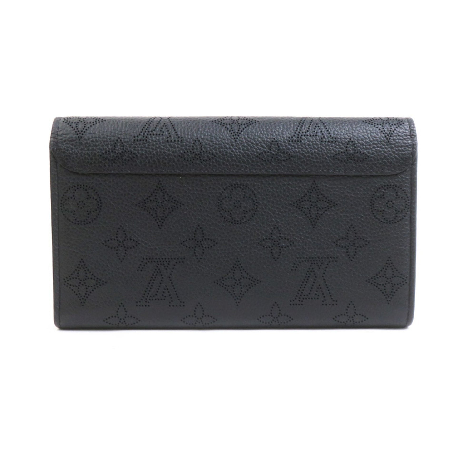 Louis Vuitton Emilie, Black, Leather, wallet