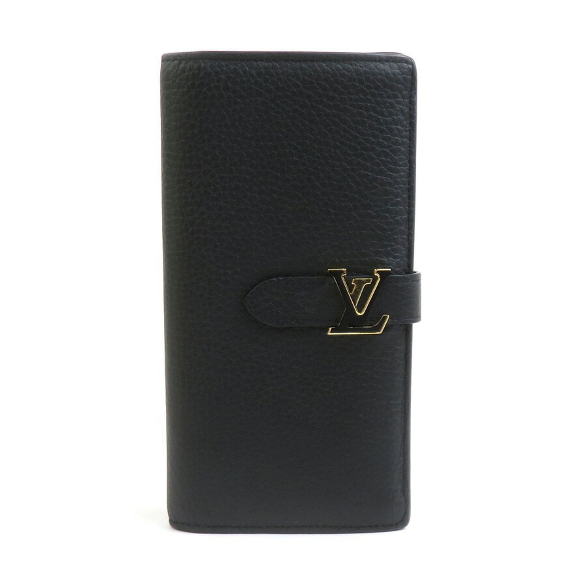 Louis Vuitton Portefeuille LV Vertical, Black, Leather, wallet