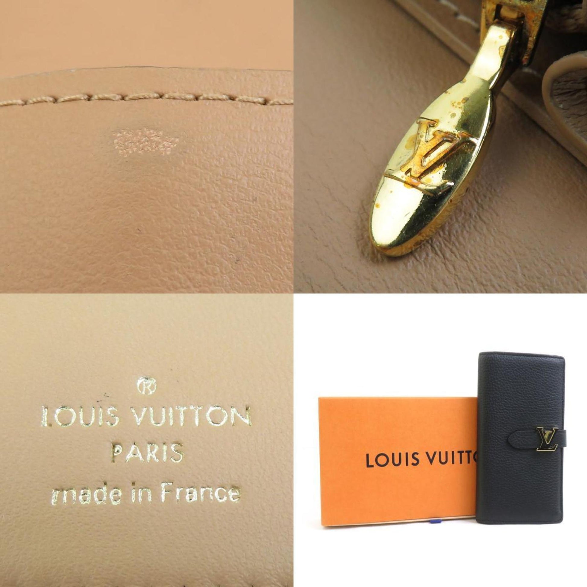 Louis Vuitton Portefeuille LV Vertical, Black, Leather, wallet