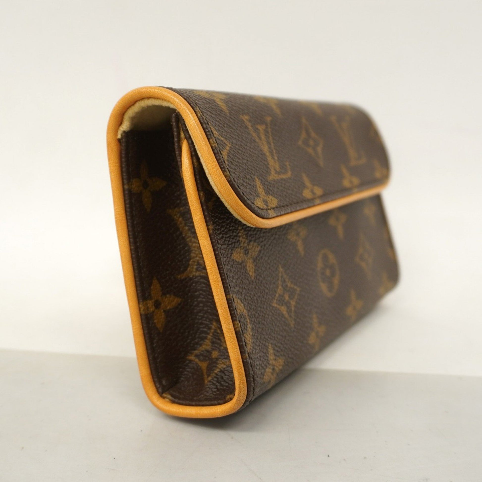 Louis Vuitton Felicie, Brown, Canvas, clutch