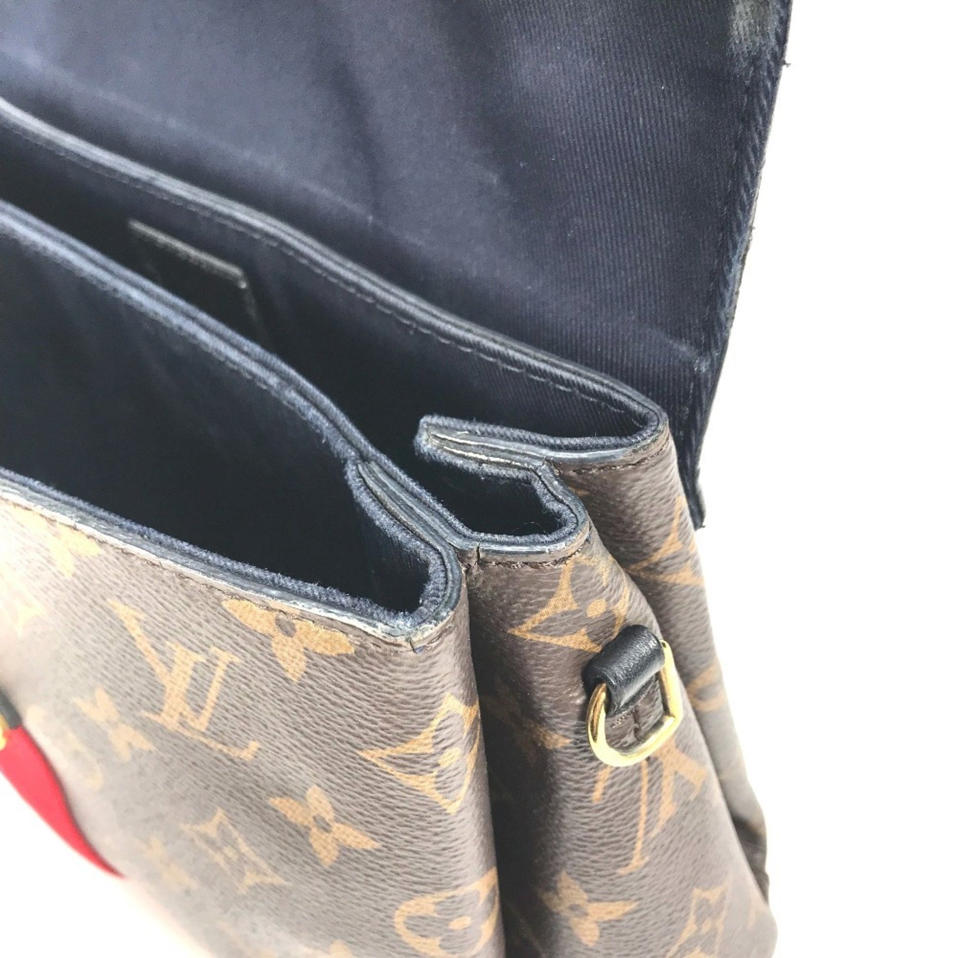Louis Vuitton Georges, Brown, Canvas, shoulder