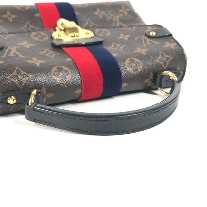 Louis Vuitton Georges, Brown, Canvas, shoulder