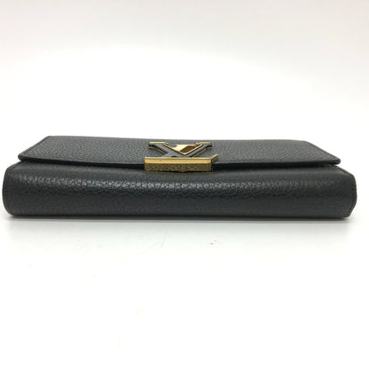 Louis Vuitton Capucines, Black, Leather, wallet