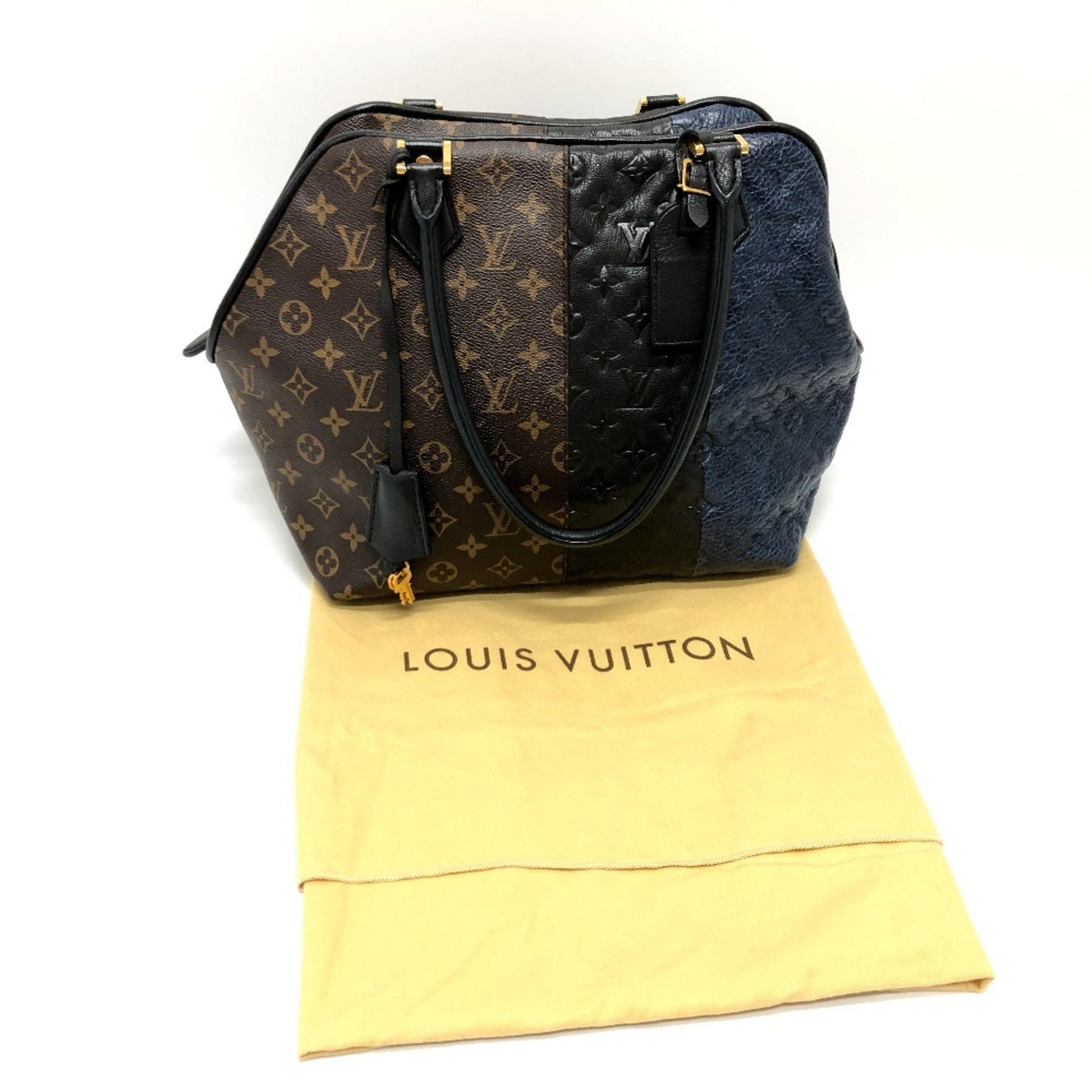 Louis Vuitton Blocks, Brown, Canvas, tote