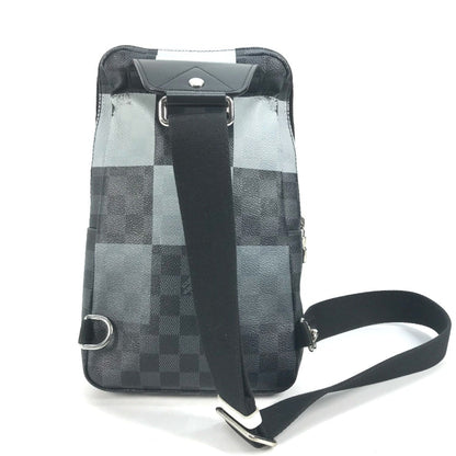 Louis Vuitton Avenue Sling, Black, Canvas, shoulder
