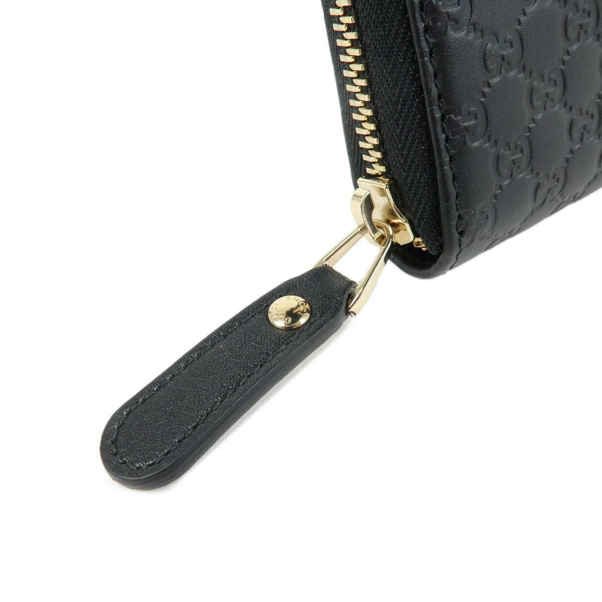 Gucci Zip Organizer Microguccissima Leather, Black, Leather, Wallet