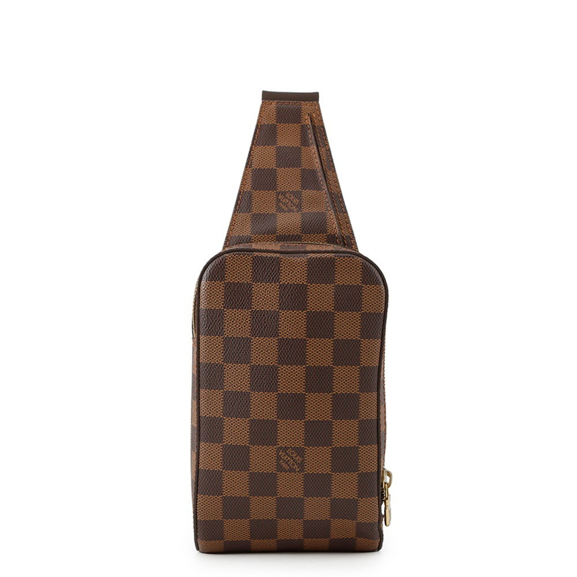 Louis Vuitton Geronimo, Brown, Canvas, shoulder
