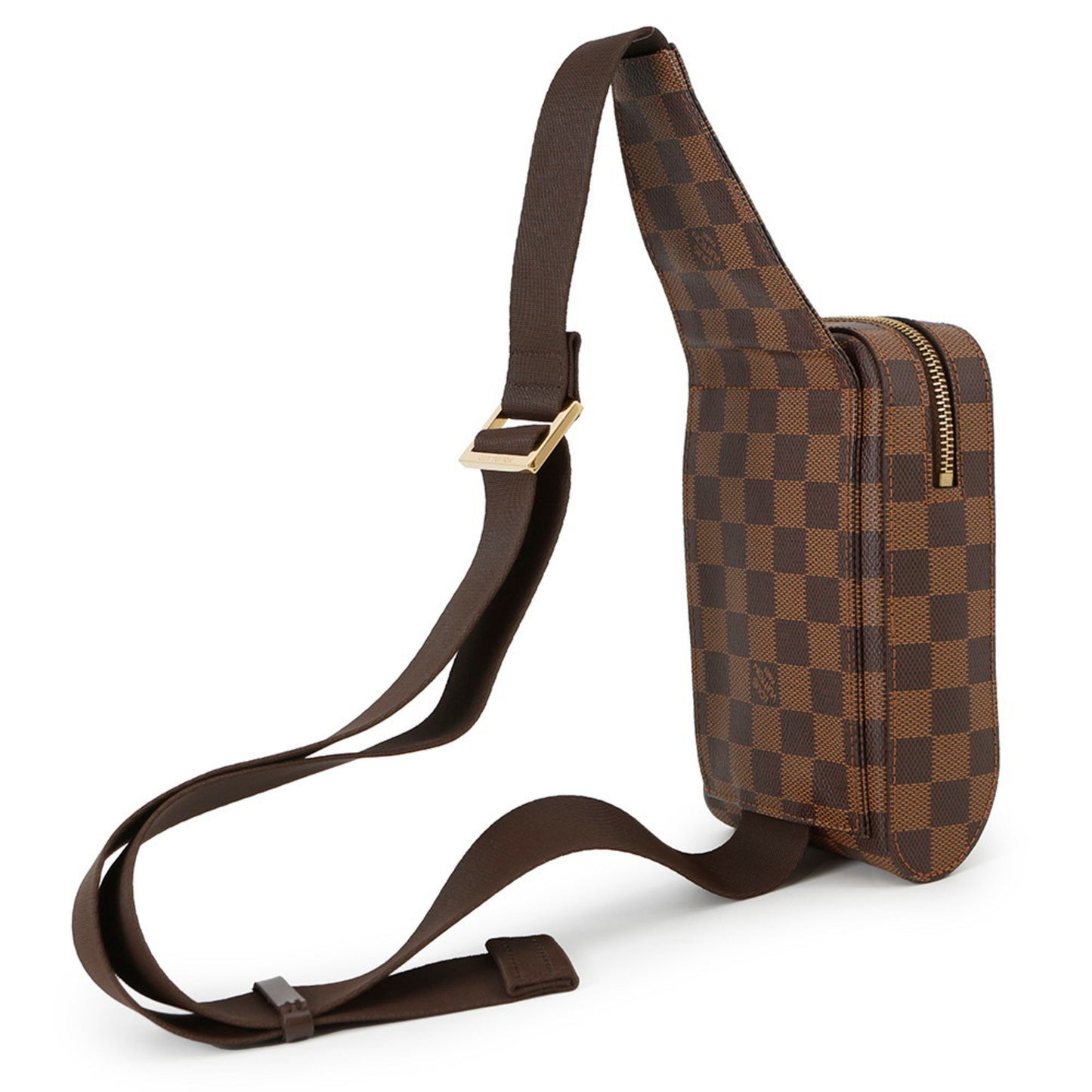 Louis Vuitton Geronimo, Brown, Canvas, shoulder