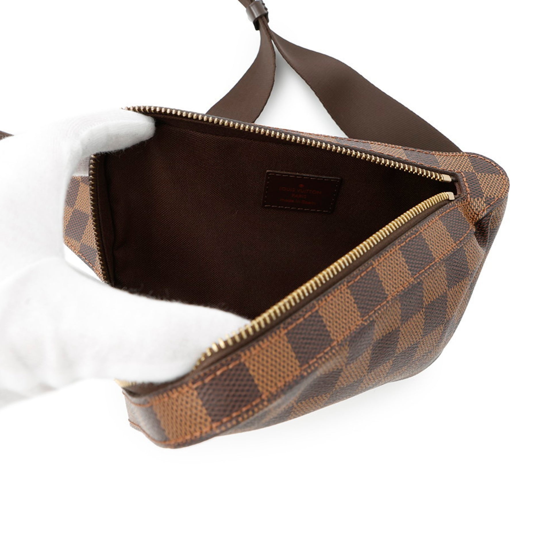 Louis Vuitton Geronimo, Brown, Canvas, shoulder
