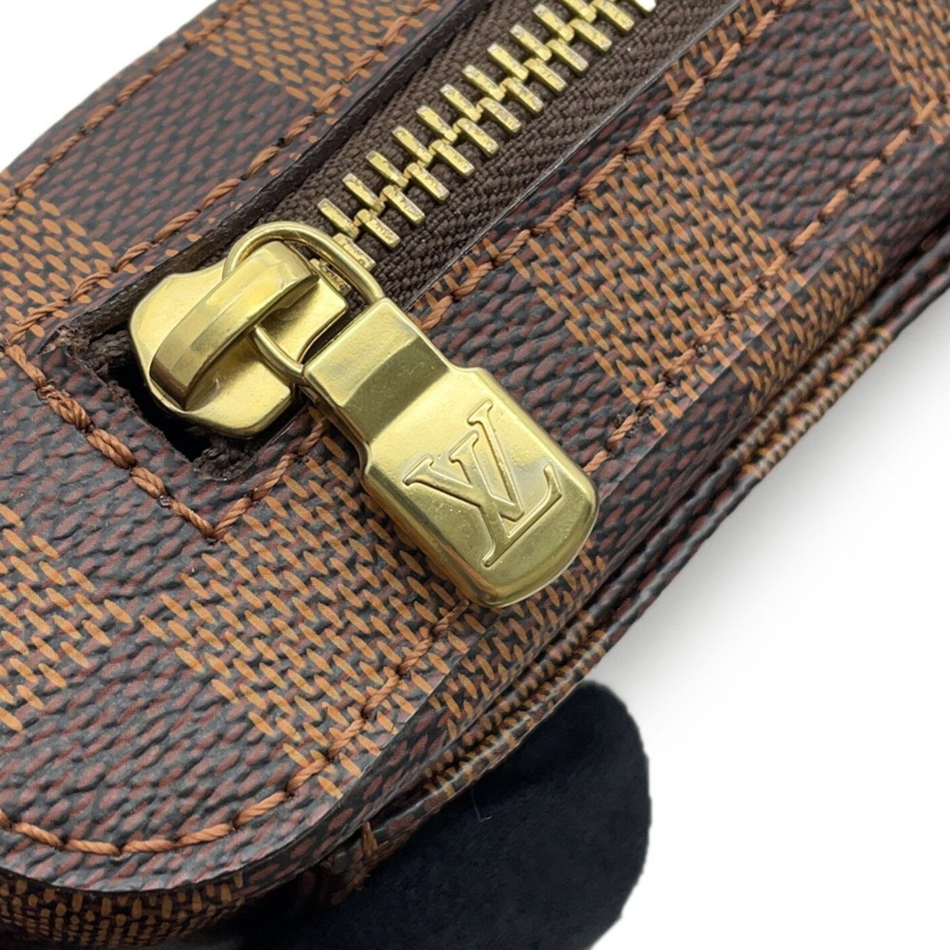 Louis Vuitton Geronimo, Brown, Canvas, shoulder