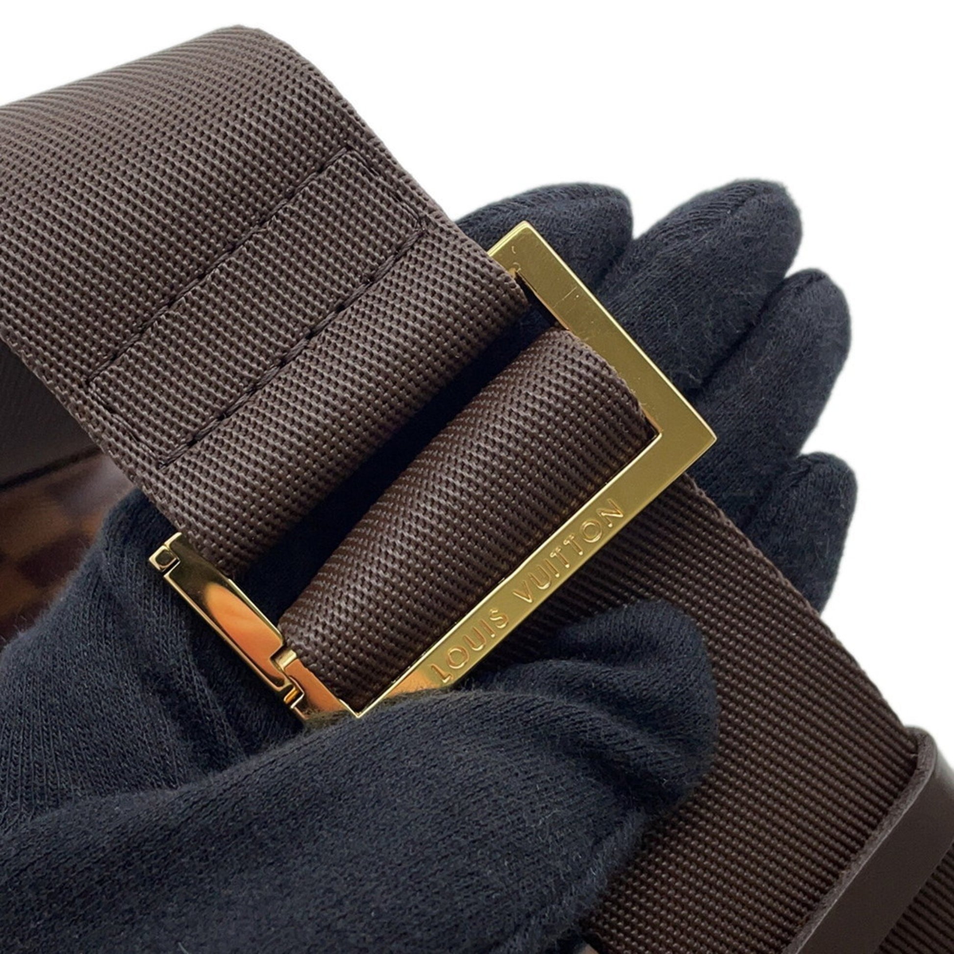 Louis Vuitton Geronimo, Brown, Canvas, shoulder