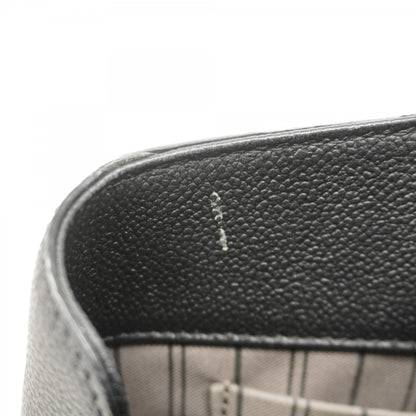 Louis Vuitton Montaigne, Black, Leather, handbag