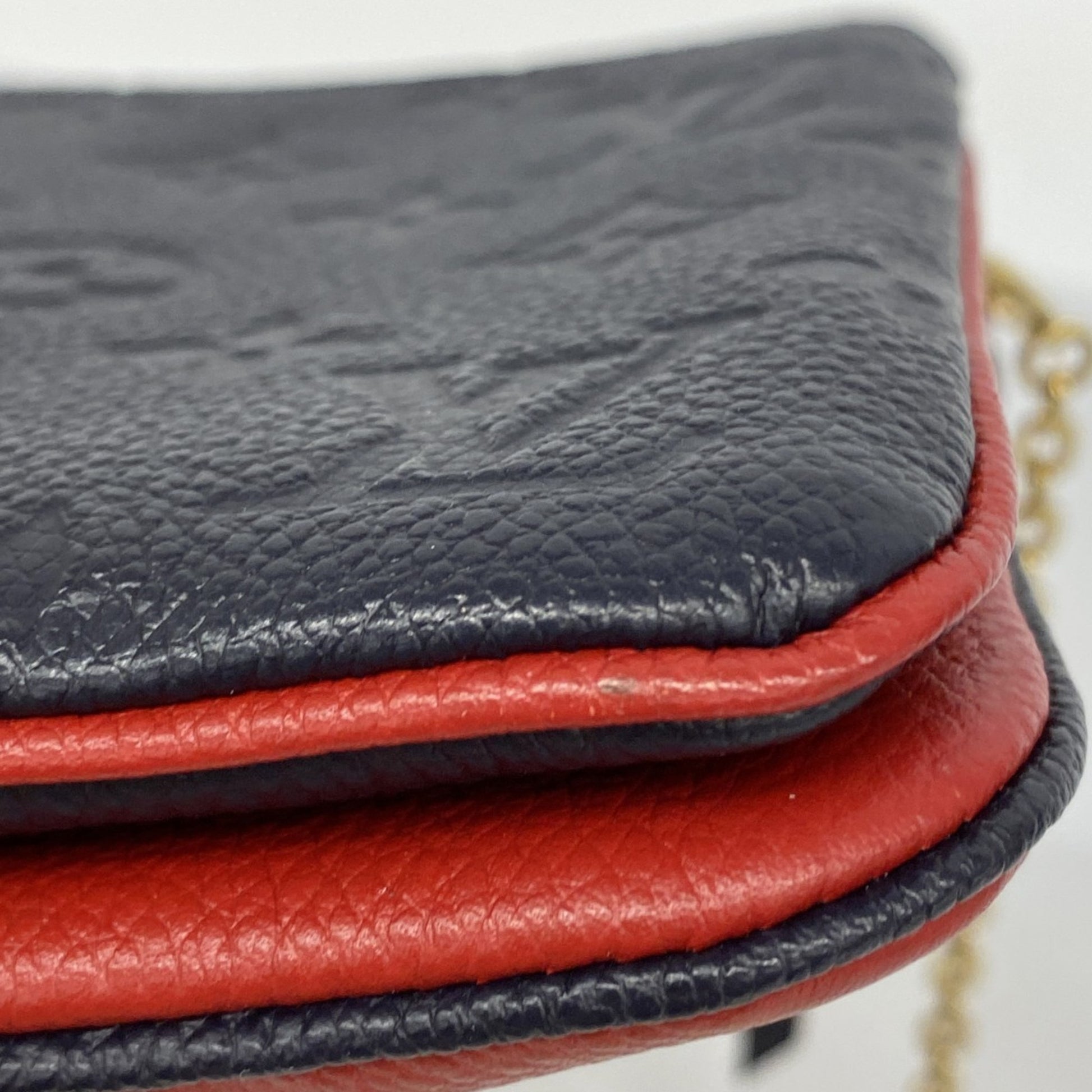 Louis Vuitton Double Zip, Red, Leather, shoulder