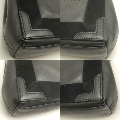 Balenciaga Navy Cabas, Black, "CANVAS, LEATHER", handbag