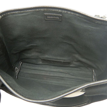 Balenciaga Navy Cabas, Black, "CANVAS, LEATHER", handbag