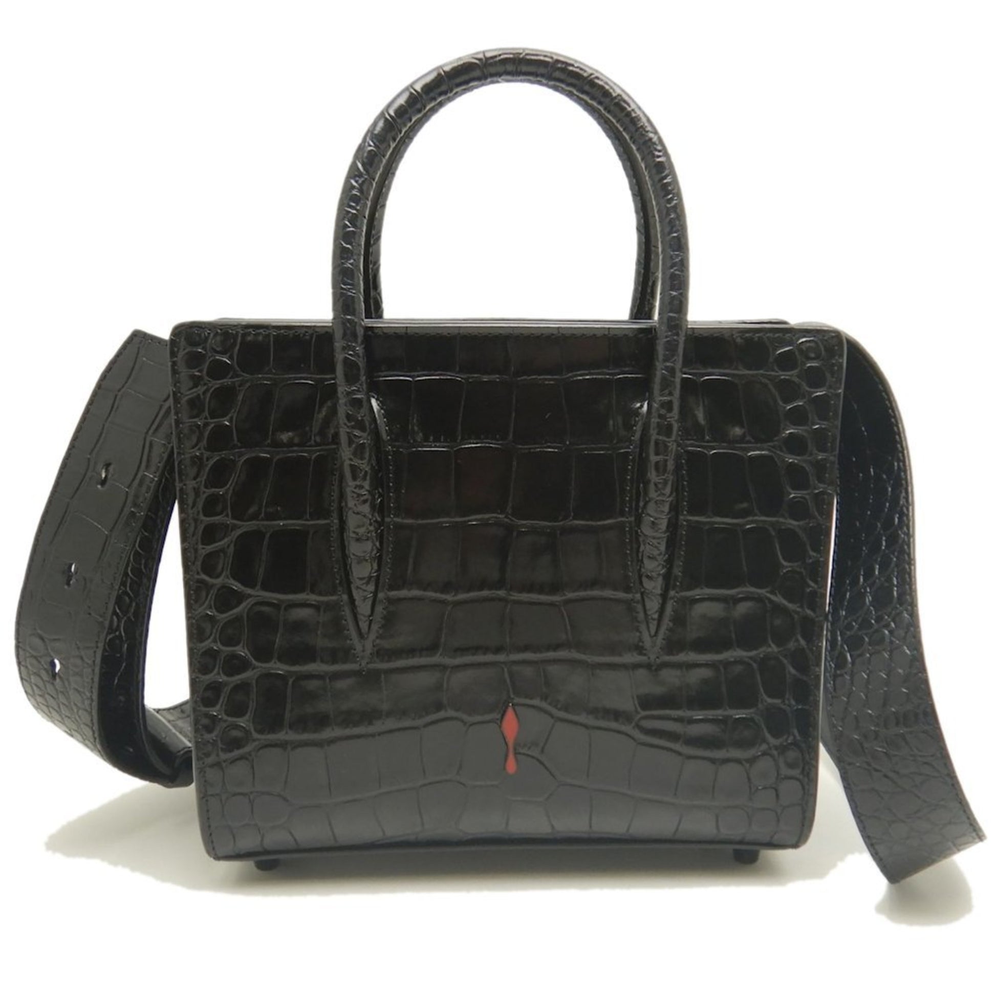 Christian Louboutin Paloma, Black, Leather, handbag