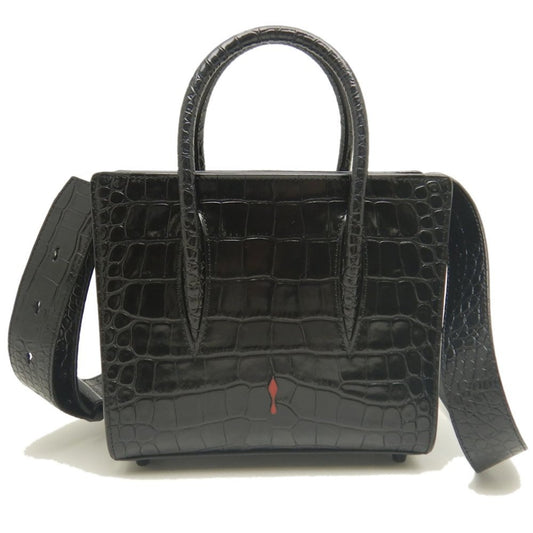 Christian Louboutin Paloma, Black, Leather, handbag