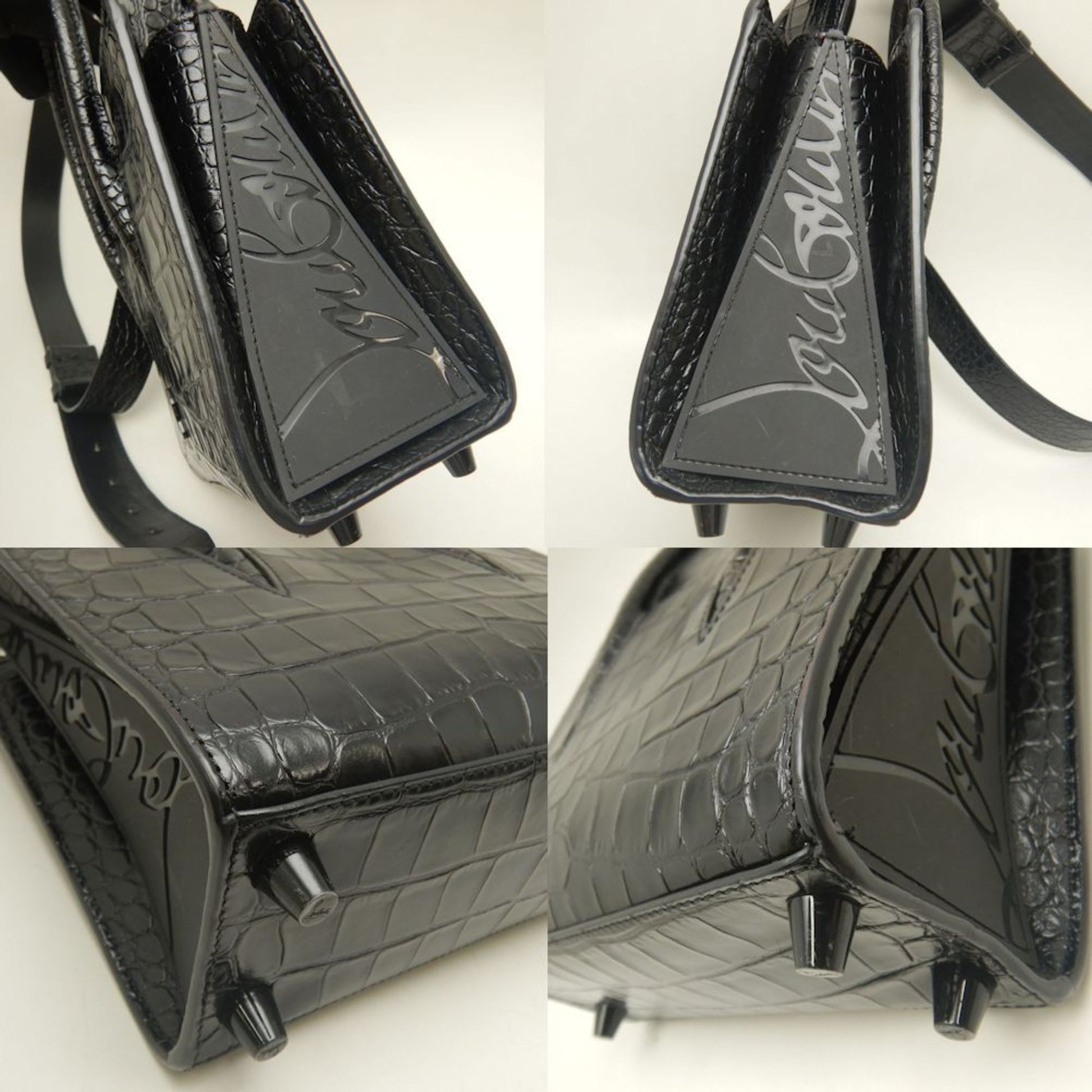 Christian Louboutin Paloma, Black, Leather, handbag