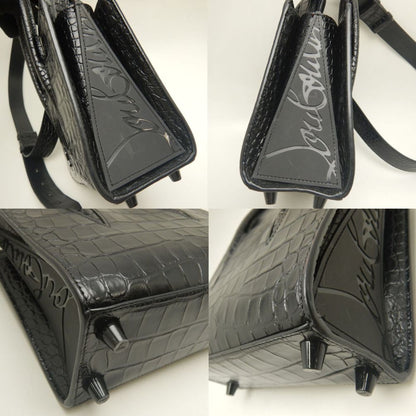 Christian Louboutin Paloma, Black, Leather, handbag