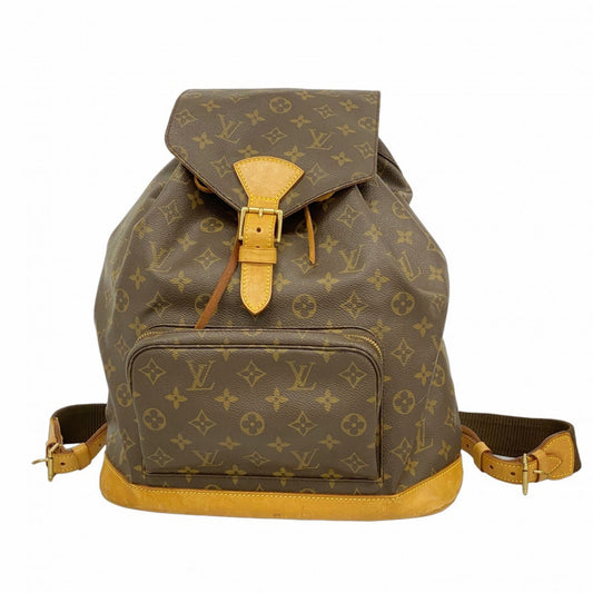 Louis Vuitton Montsouris GM, Brown, Canvas, backpack