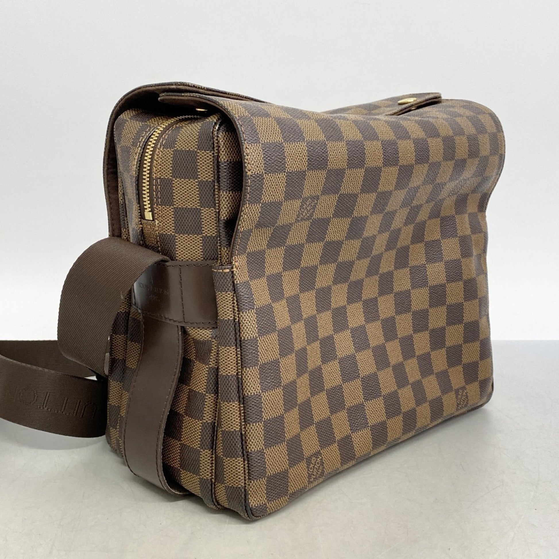 Louis Vuitton Naviglio, Brown, Canvas, shoulder