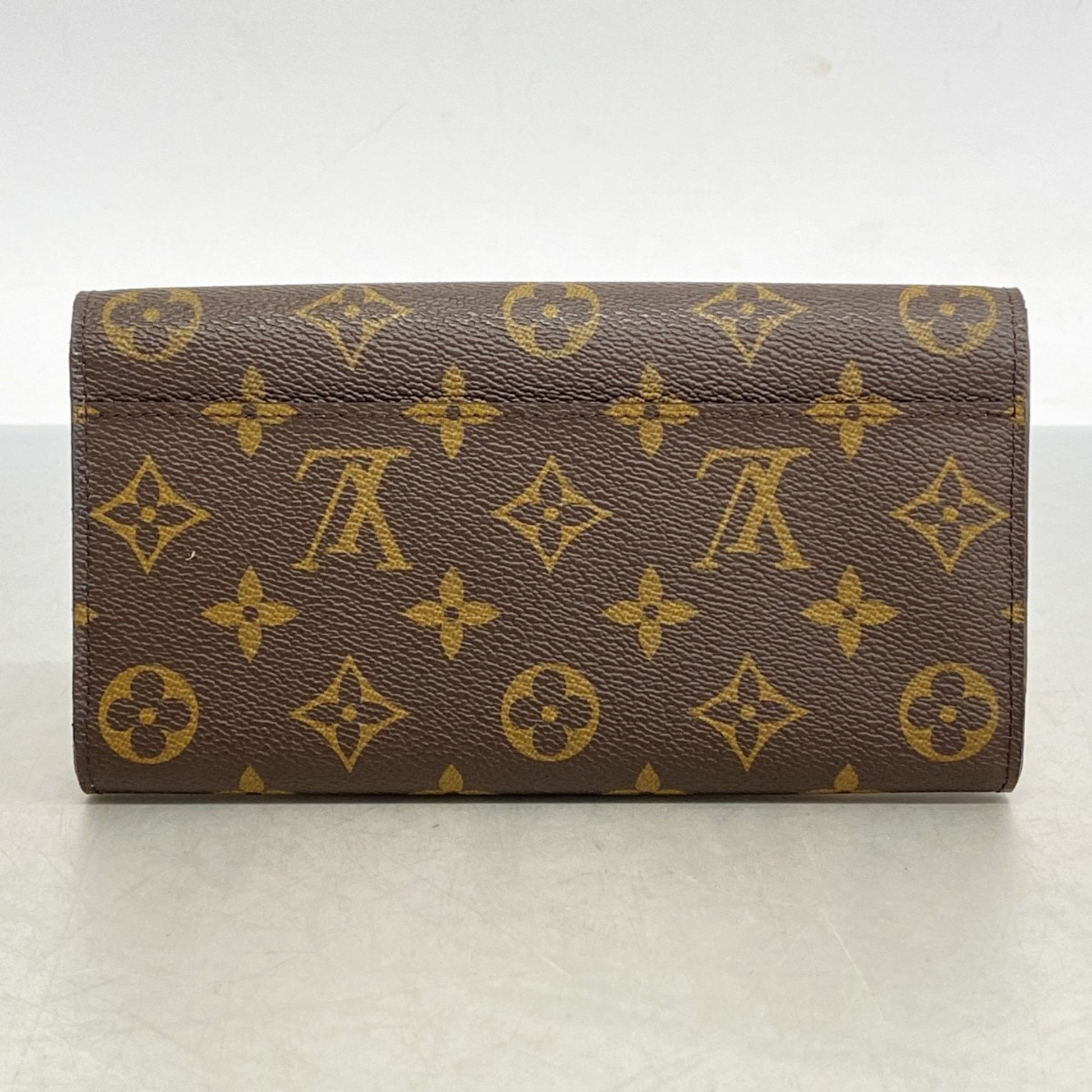 Louis Vuitton Sarah, Brown, Canvas, wallet