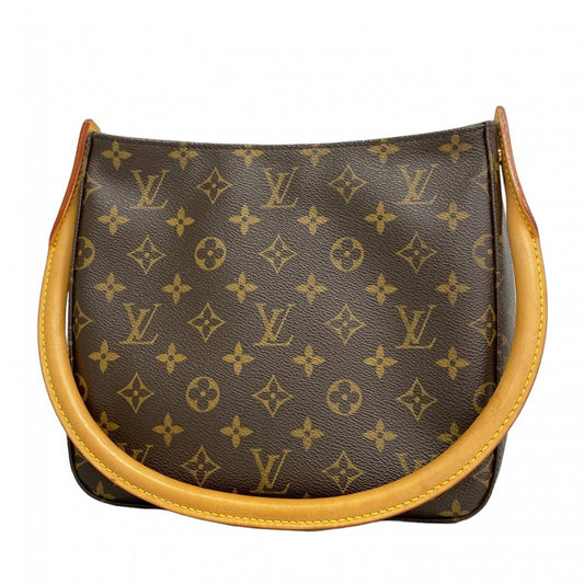 Louis Vuitton Looping MM, Brown, Canvas, shoulder