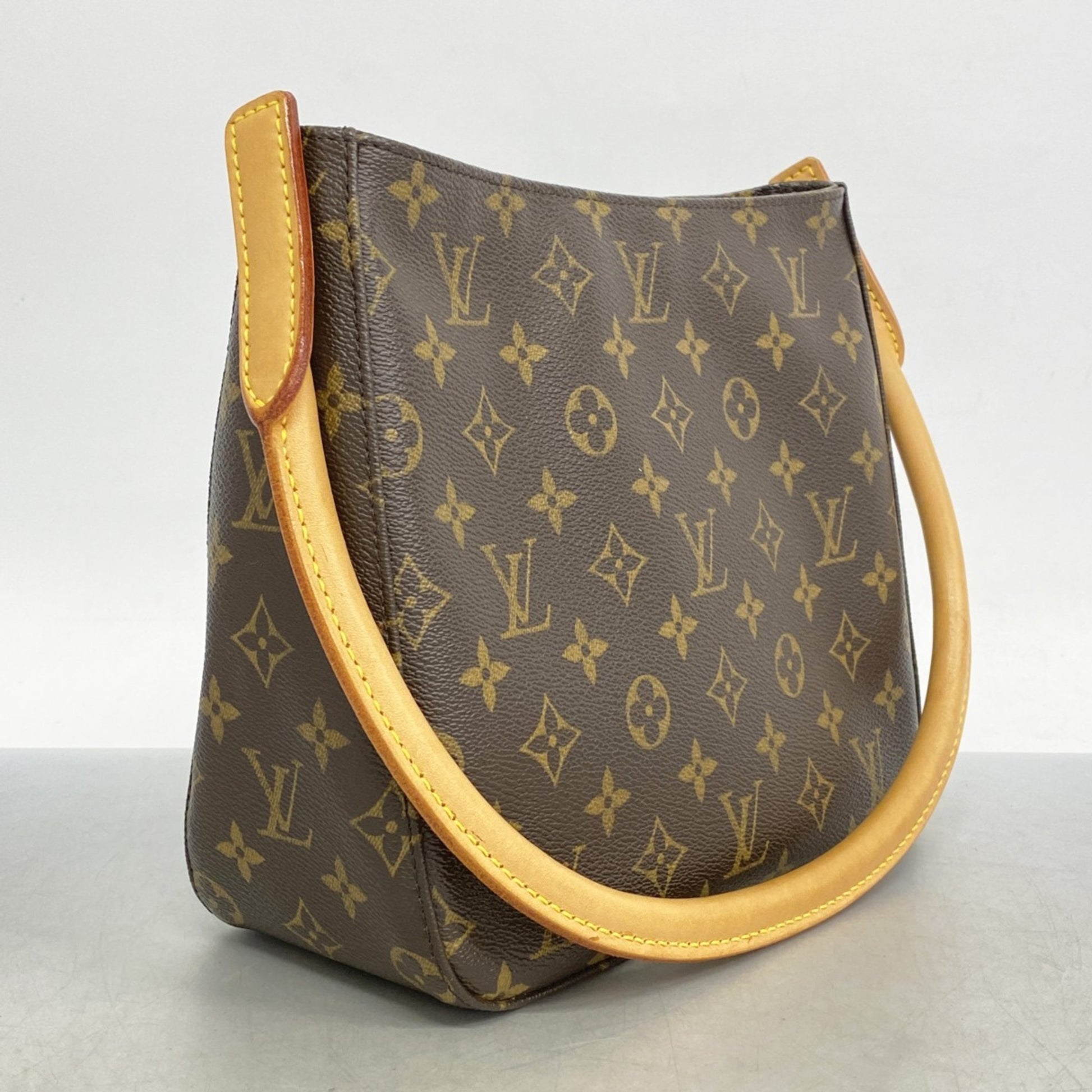Louis Vuitton Looping MM, Brown, Canvas, shoulder