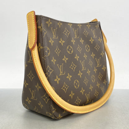 Louis Vuitton Looping MM, Brown, Canvas, shoulder