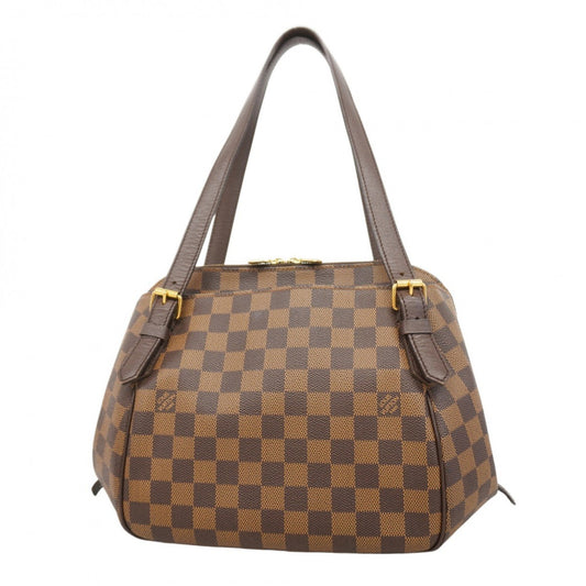 Louis Vuitton Belem MM, Brown, Canvas, shoulder