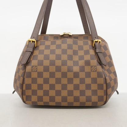 Louis Vuitton Belem MM, Brown, Canvas, shoulder
