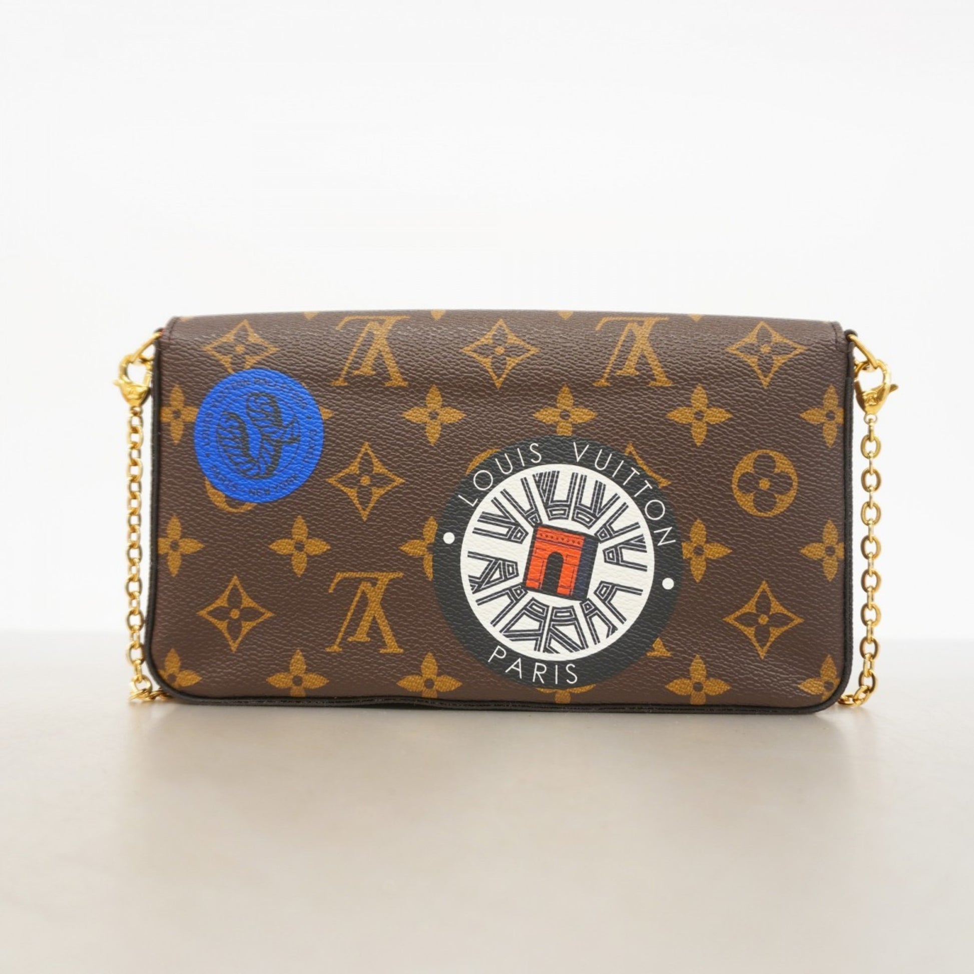 Louis Vuitton Felicie, Brown, Canvas, wallet