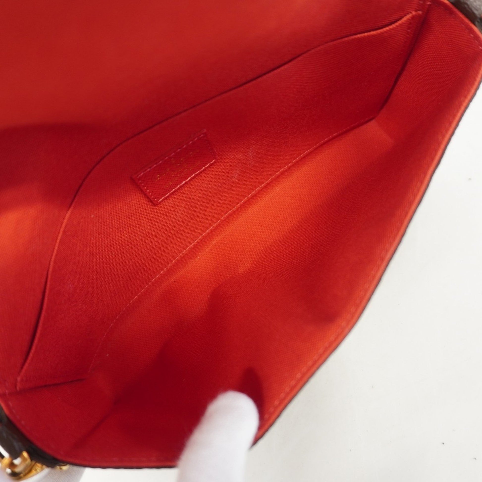 Louis Vuitton Felicie, Brown, Canvas, wallet