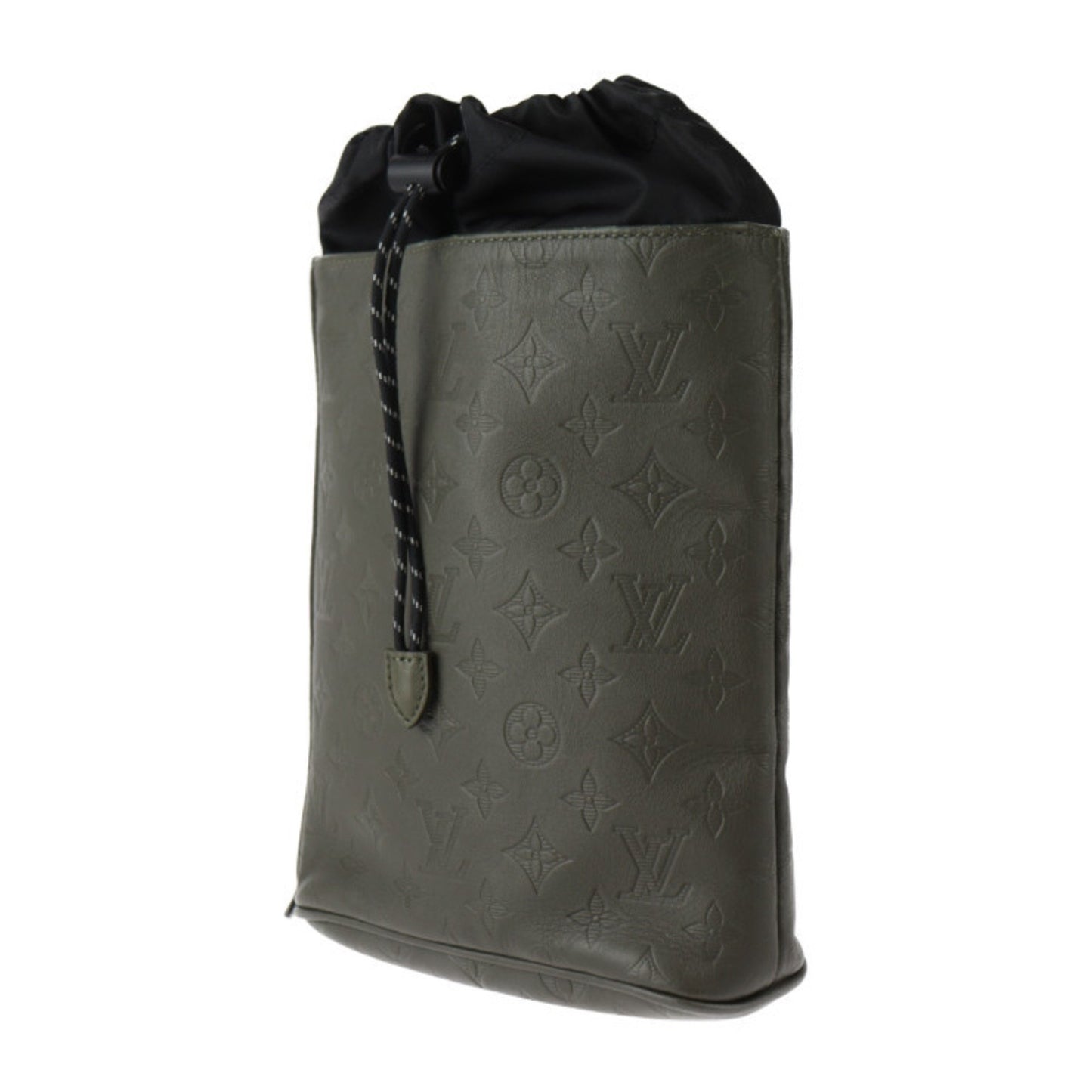 Louis Vuitton Shadow, Black, Leather, shoulder