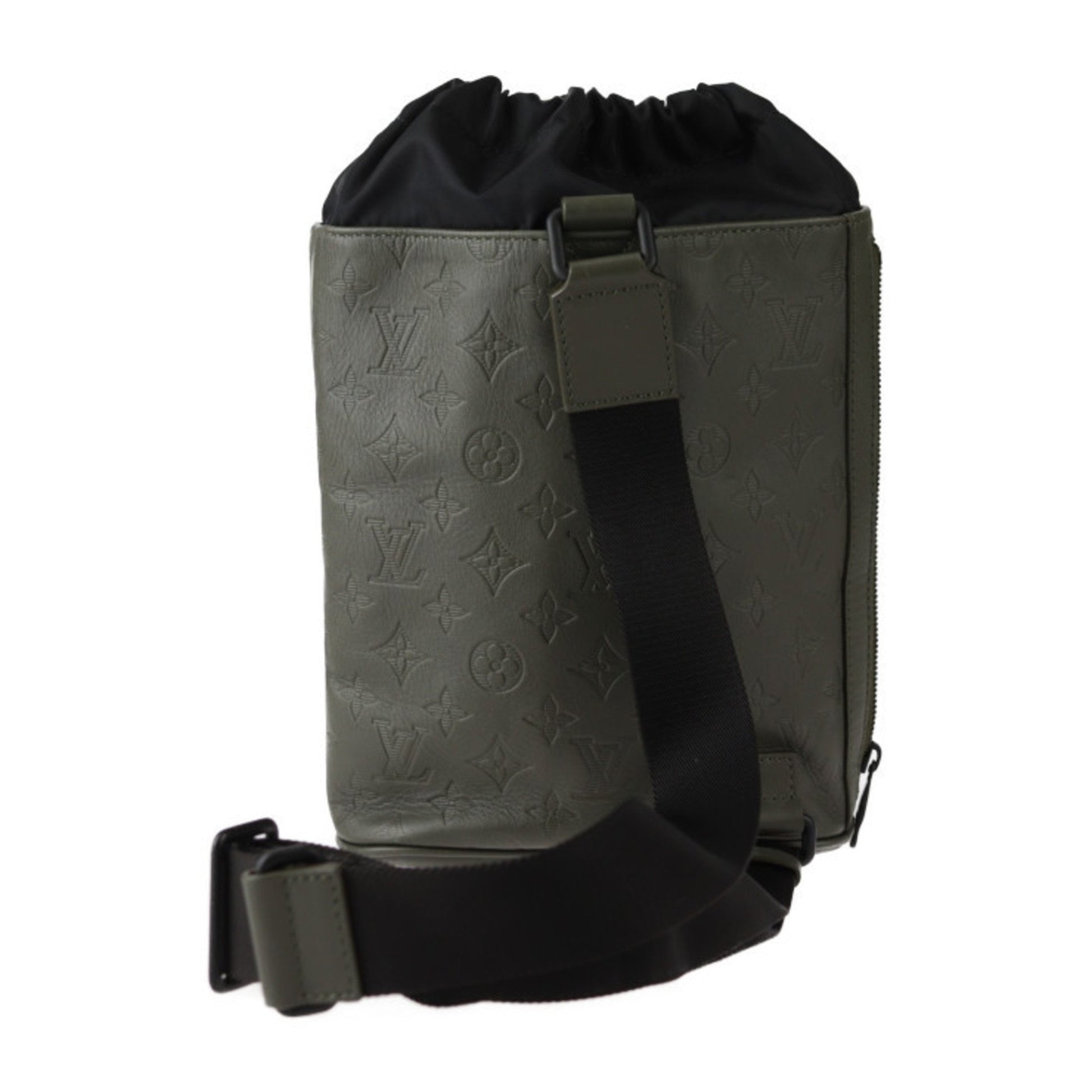 Louis Vuitton Shadow, Black, Leather, shoulder