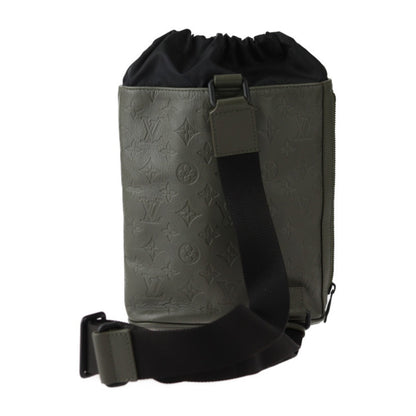 Louis Vuitton Shadow, Black, Leather, shoulder