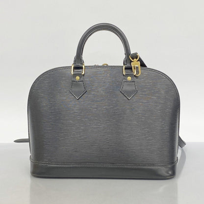 Louis Vuitton Alma, Black, Leather, handbag