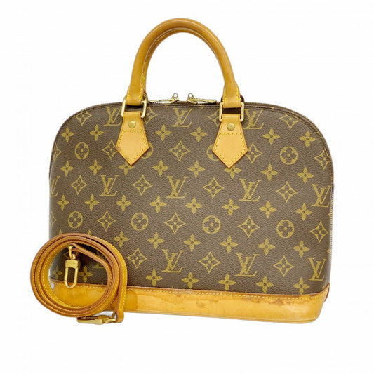 Louis Vuitton Alma, Brown, Canvas, handbag