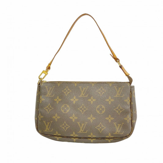 Louis Vuitton Pochette Accessoire, Brown, Canvas, clutch