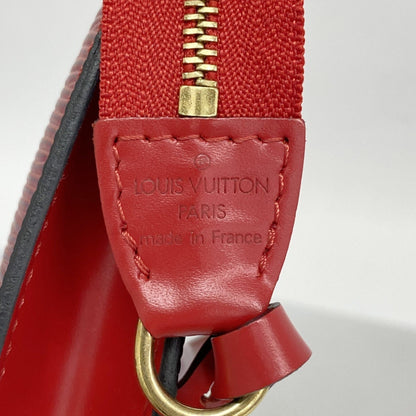 Louis Vuitton Pochette Accessoire, Red, Leather, clutch