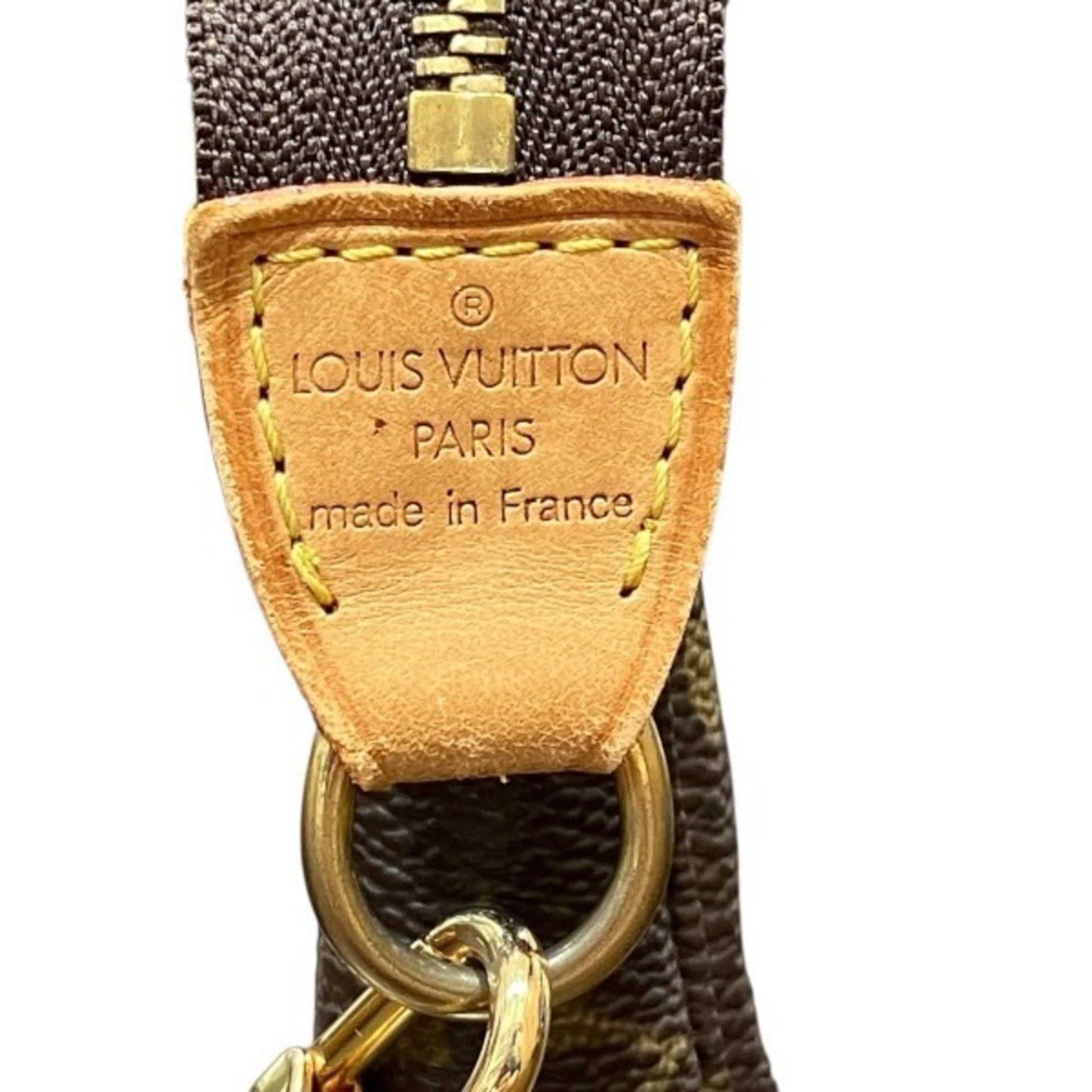 Louis Vuitton Pochette Accessoire, Brown, Canvas, clutch