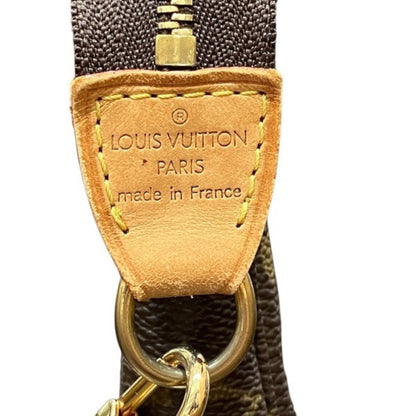 Louis Vuitton Pochette Accessoire, Brown, Canvas, clutch