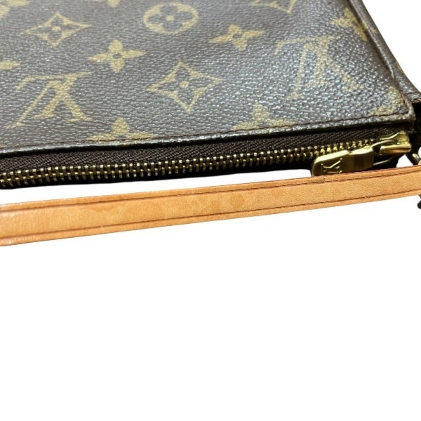 Louis Vuitton Pochette Accessoire, Brown, Canvas, clutch