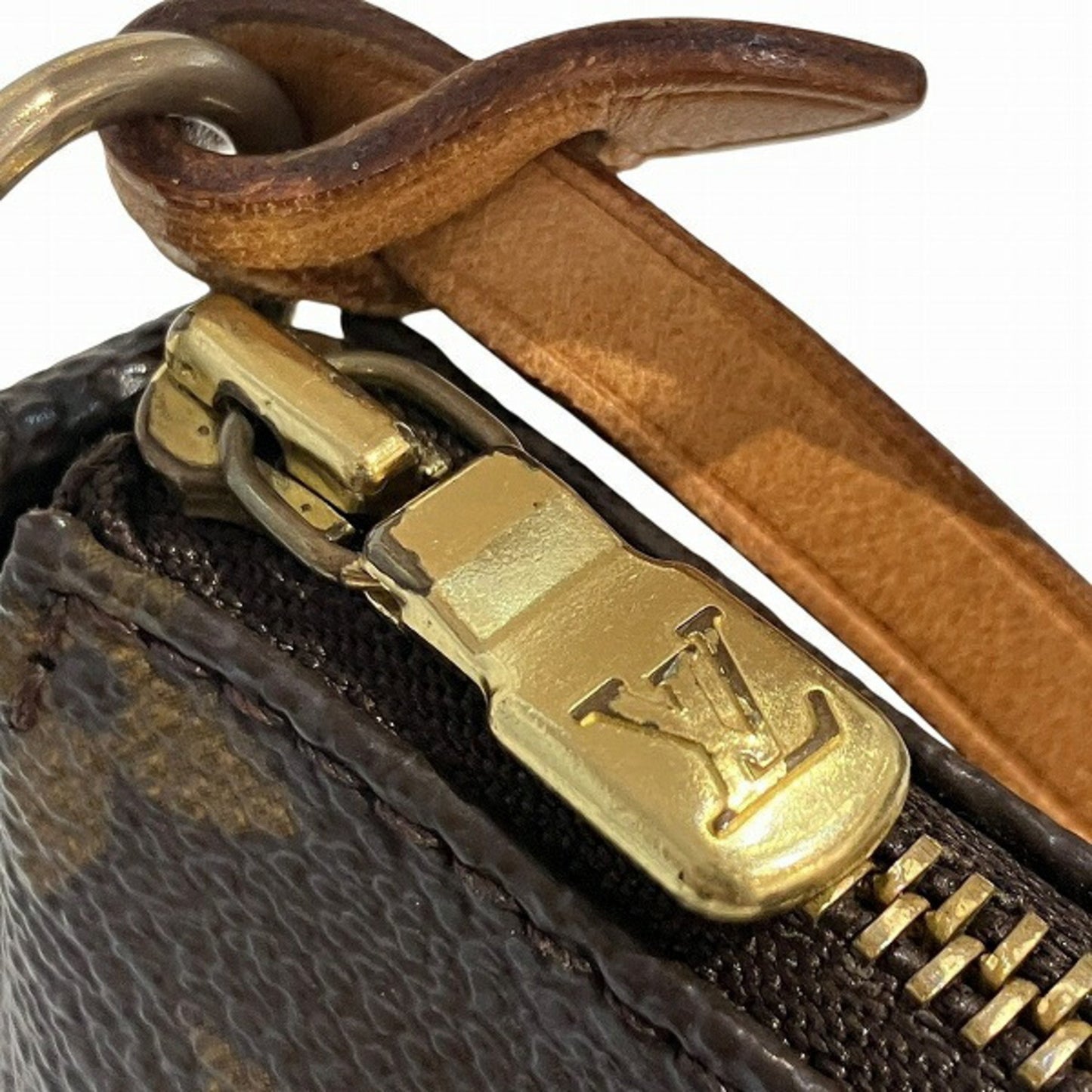 Louis Vuitton Pochette Accessoire, Brown, Canvas, clutch