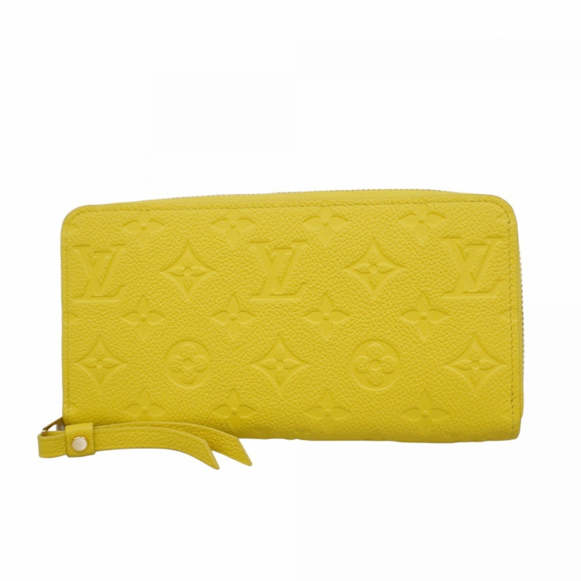Louis Vuitton Zippy wallet, Yellow, Leather, wallet